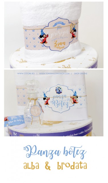 Trusou botez cu Mickey Mouse personalizat cu motive regale si Disney, Vrajitorul  9